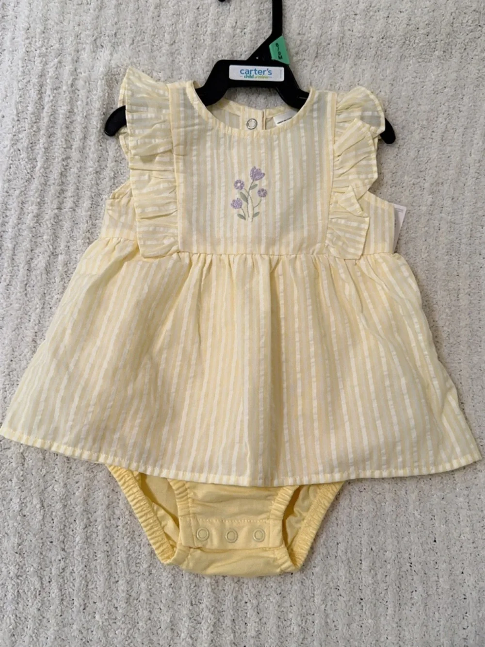 Carter's Baby Girl Dress Yellow And White
